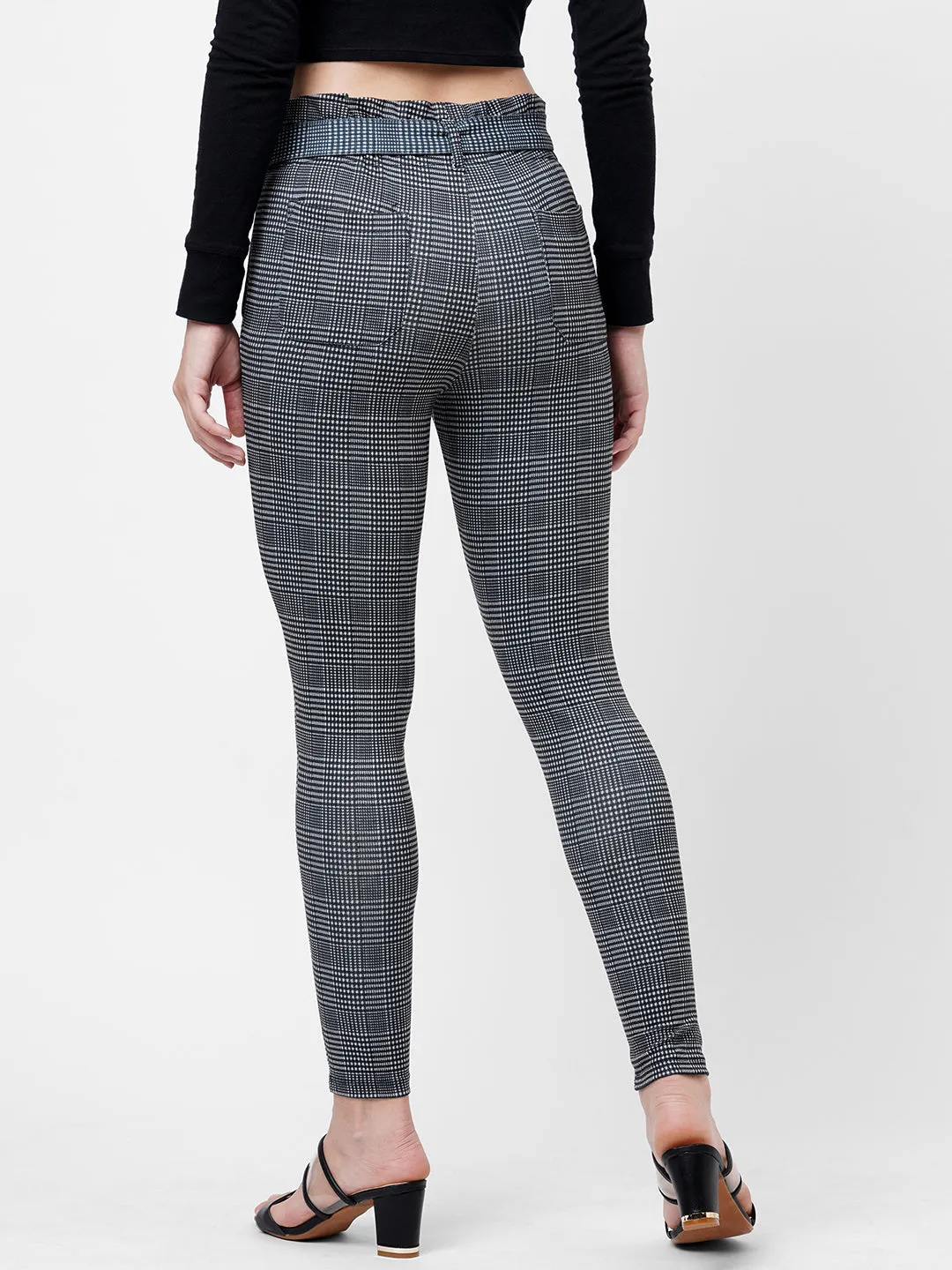 Women High-Rise Comfort Paper Bag Pants