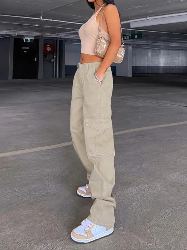Women's Straight Leg Cargo Trousers