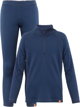 Wooly Kid's Base Layer Set 100% Soft Merino Wool Thermal Underwear Very Warm Long Johns Multiple Colors for Girl Ages 2-12yo