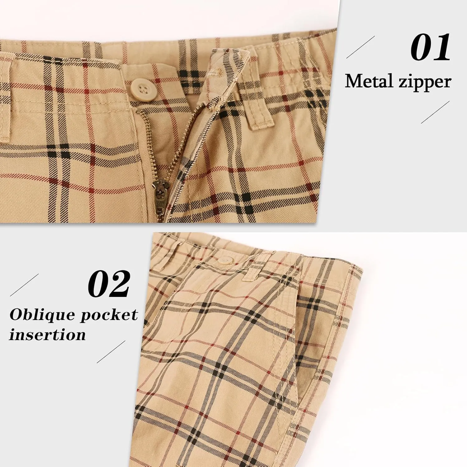 zeetoo Camo Shorts for Men Classic Relaxed Fit Cargo Short Multi-Pocket Outdoor Shorts